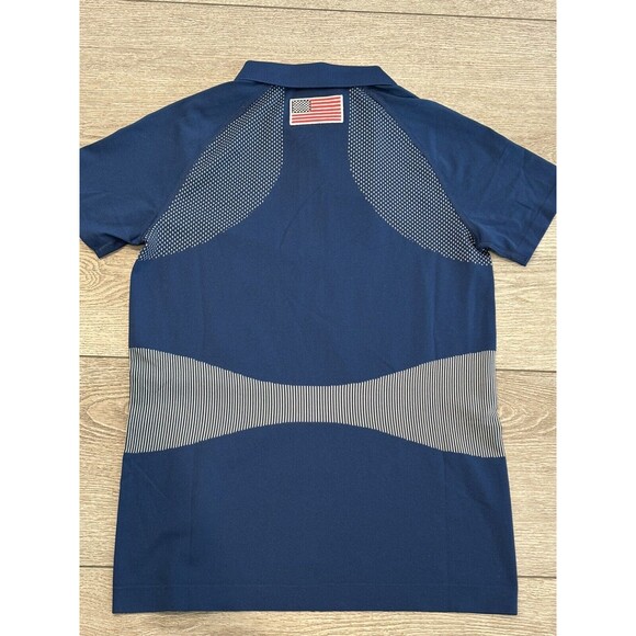J Lindeberg Alizee Seamless Team USA Golf Polo Shirt Navy Womens Size Small NWT - Picture 4 of 6